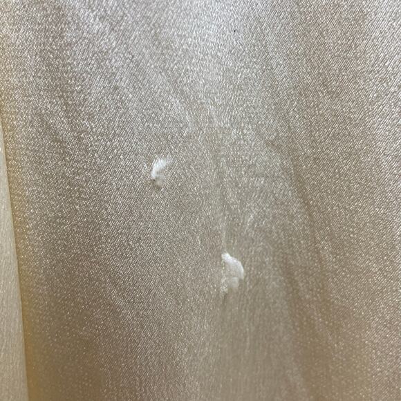 Vintage 30s 40s KAMORA Ivory Liquid Satin Maxi Dressing Gown Robe Women's Size S - Picture 12 of 15